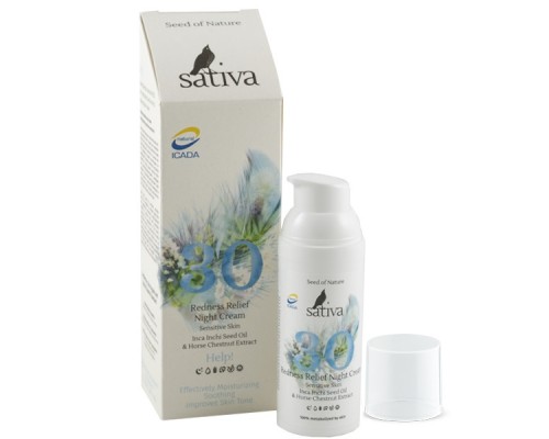 Крем-флюид ночной №30 для чувствительной легко краснеющей кожи, 50 мл