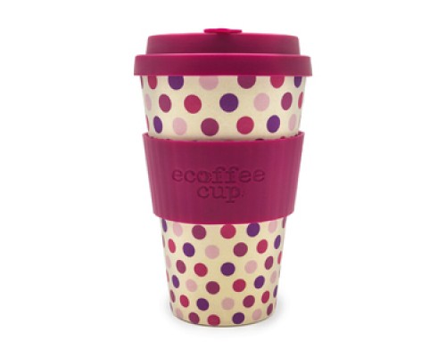Кофейная эко-чашка: Розовый горошек, 400мл, Ecoffee cup