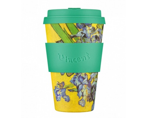Кофейная эко-чашка: Ирисы, 400мл, Ecoffee cup