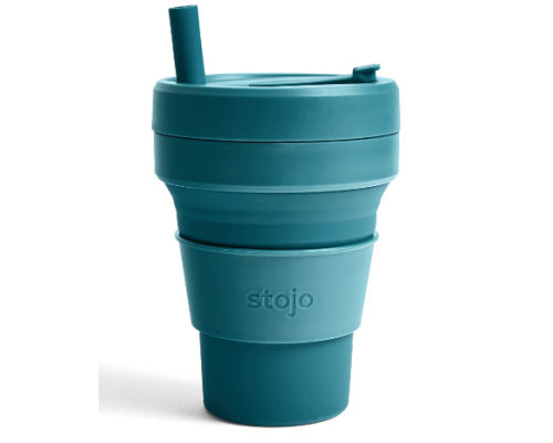 Складной силиконовый стакан Stojo, Лагуна, 470мл