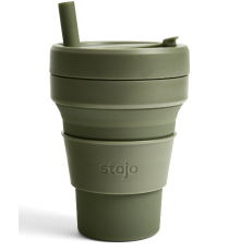 Складной силиконовый стакан Stojo, Мох, 470 мл