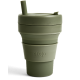 Складной силиконовый стакан Stojo, Мох, 470 мл