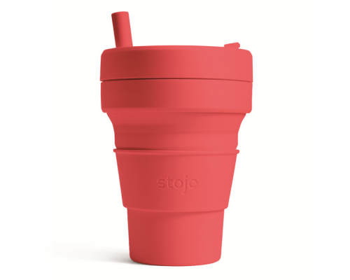 Складной силиконовый стакан Stojo, Коралл, 470мл