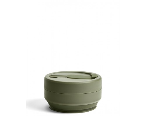 Складной силиконовый стакан Stojo, Мох, 355мл