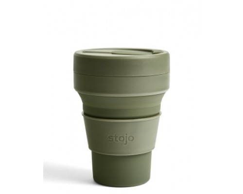 Складной силиконовый стакан Stojo, Мох, 355мл