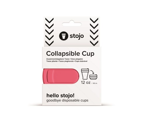 Складной силиконовый стакан Stojo, Пион, 355мл