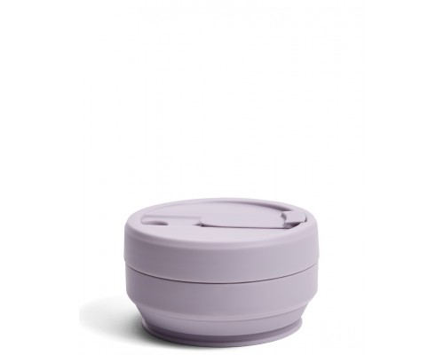 Складной силиконовый стакан с трубочкой Stojo, Сирень, 470мл