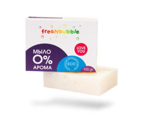 Экологичное универсальное мыло без аромата Freshbubble, 100 г