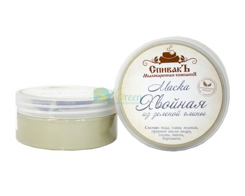 Маска «Хвойная» из зеленой глины, 180 г
