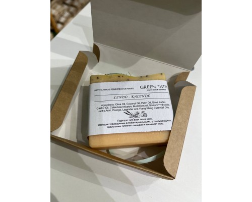 Мыло в подарочной упаковке Календула, Green Tata, Грин Тата, 100 г
