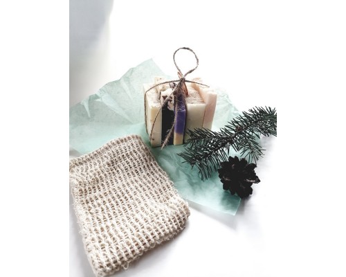 Подарочный набор мыло + мочалка Green Tata, Грин Тата