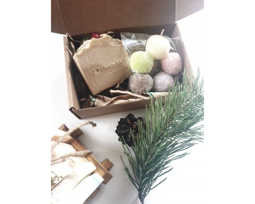 Подарочный набор Мыло + скраб-мыло Конфетти, Green Tata, Грин Тата