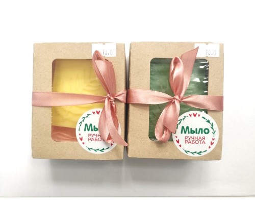 Мыло ручной работы в индивидуальной упаковке