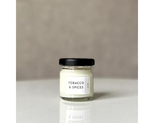 Аромасвеча с хлопковым фитилем 50мл (разные ароматы)