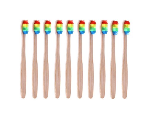 Бамбуковая зубная щетка, средняя жесткость