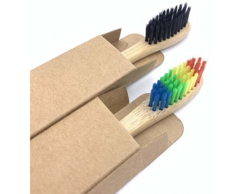 Бамбуковая зубная щетка, средняя жесткость