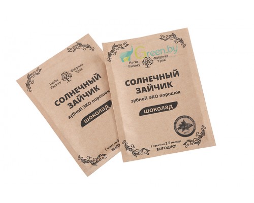 Зубной порошок Солнечный зайчик Шоколад, 20гр, сменный блок на 3,5 месяца